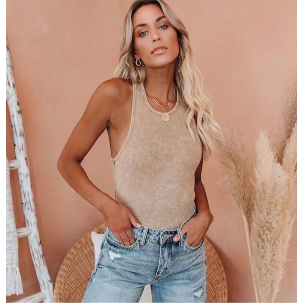 Mineral washed cotton Tank top